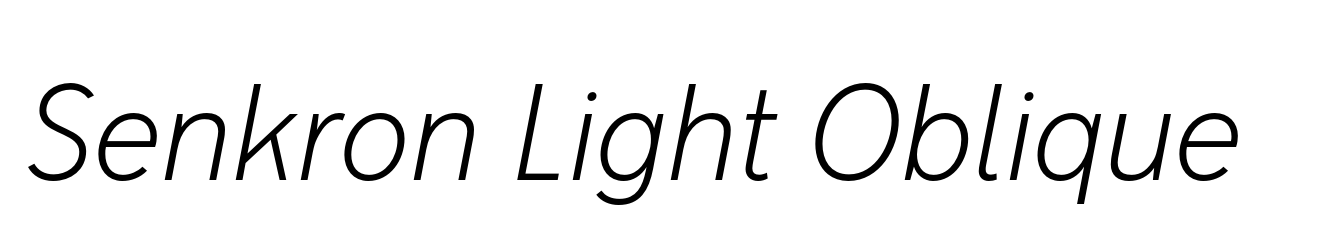 Senkron Light Oblique